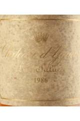 CHÂTEAU D’YQUEM 1986