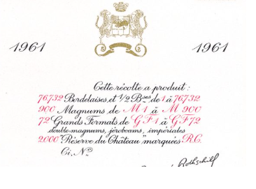 Our article on the 1961 vintage